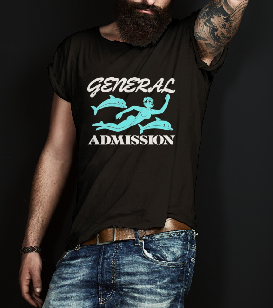 GENERAL ADMISSION Theo James Dolphin Swimming T-Shirt