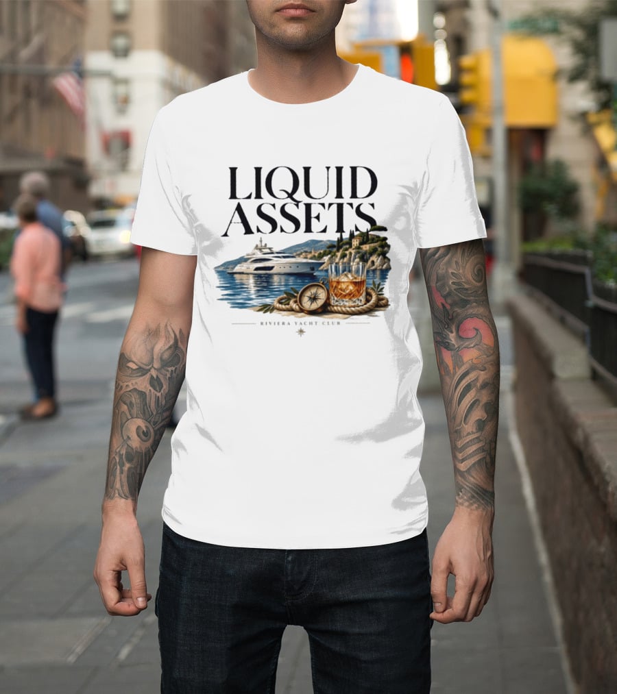 Liquid Assets Yacht Club Ferretti Custom Line Riviera Sailing T-Shirt