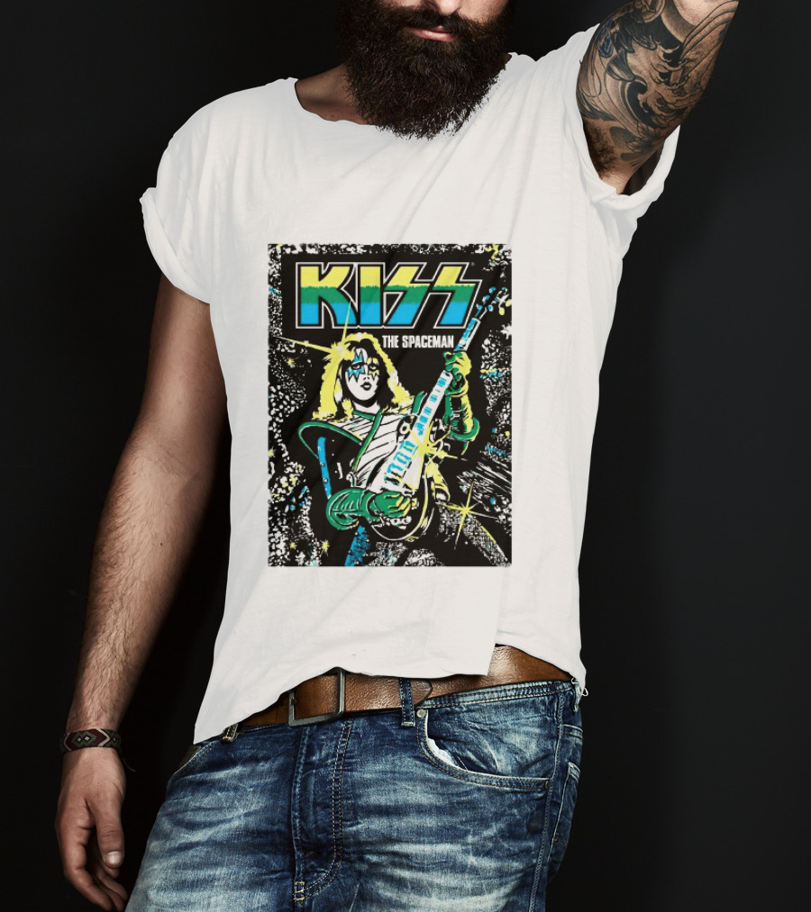 Kiss The Spaceman Ace Frehley Ben Cooper Action Figures Halloween 2026 70s T-Shirt