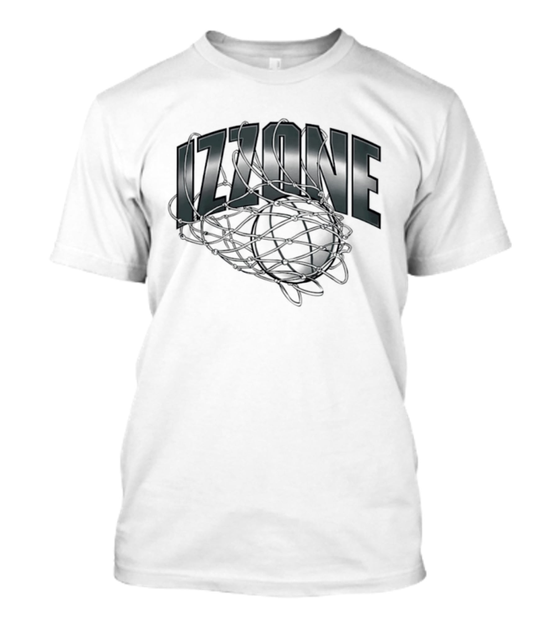 Michigan State Spartans Izzone Collage Team Caricatures Basketball Net T-Shirt