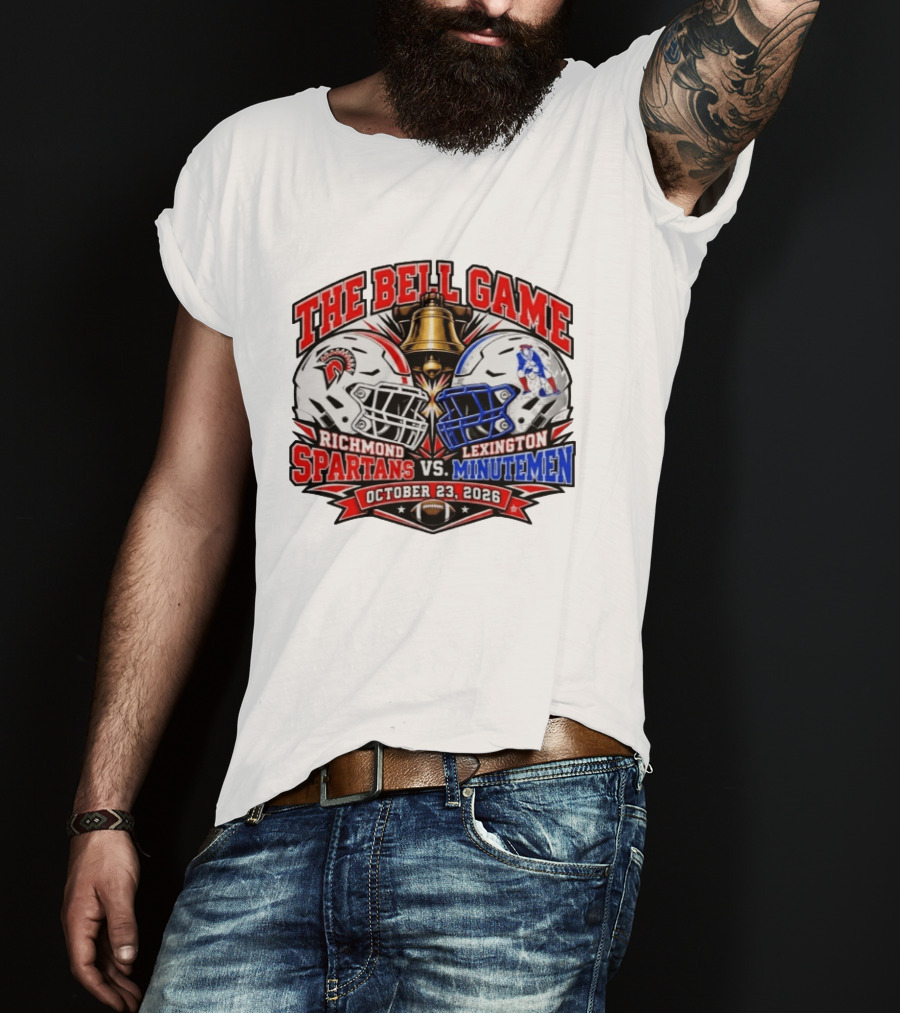 The Bell Game Richmond Spartans Vs Lexington Minutemen October 23 2026 Football Rivalry Matchup T-Shirt
