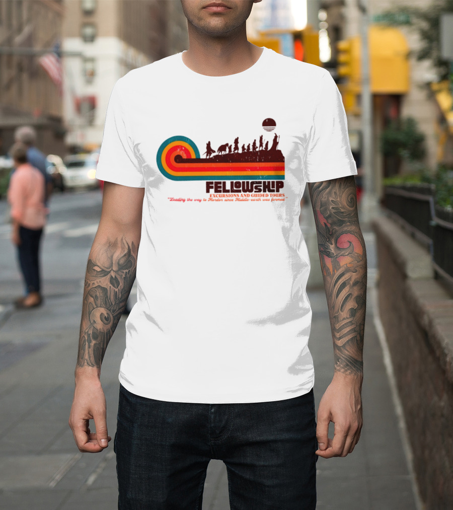 Fellowship Excursions And Guided Tours Leading The Way To Mordor T-Shirt