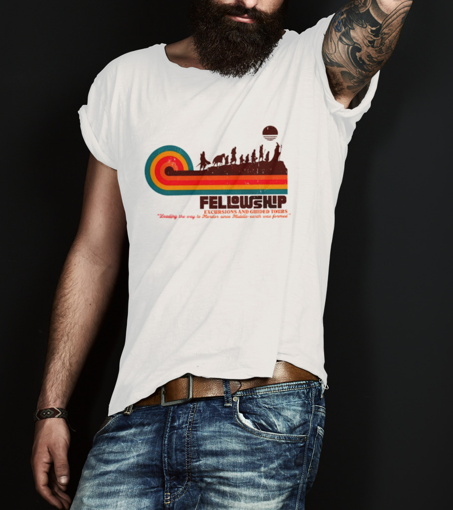 Fellowship Excursions And Guided Tours Leading The Way To Mordor T-Shirt