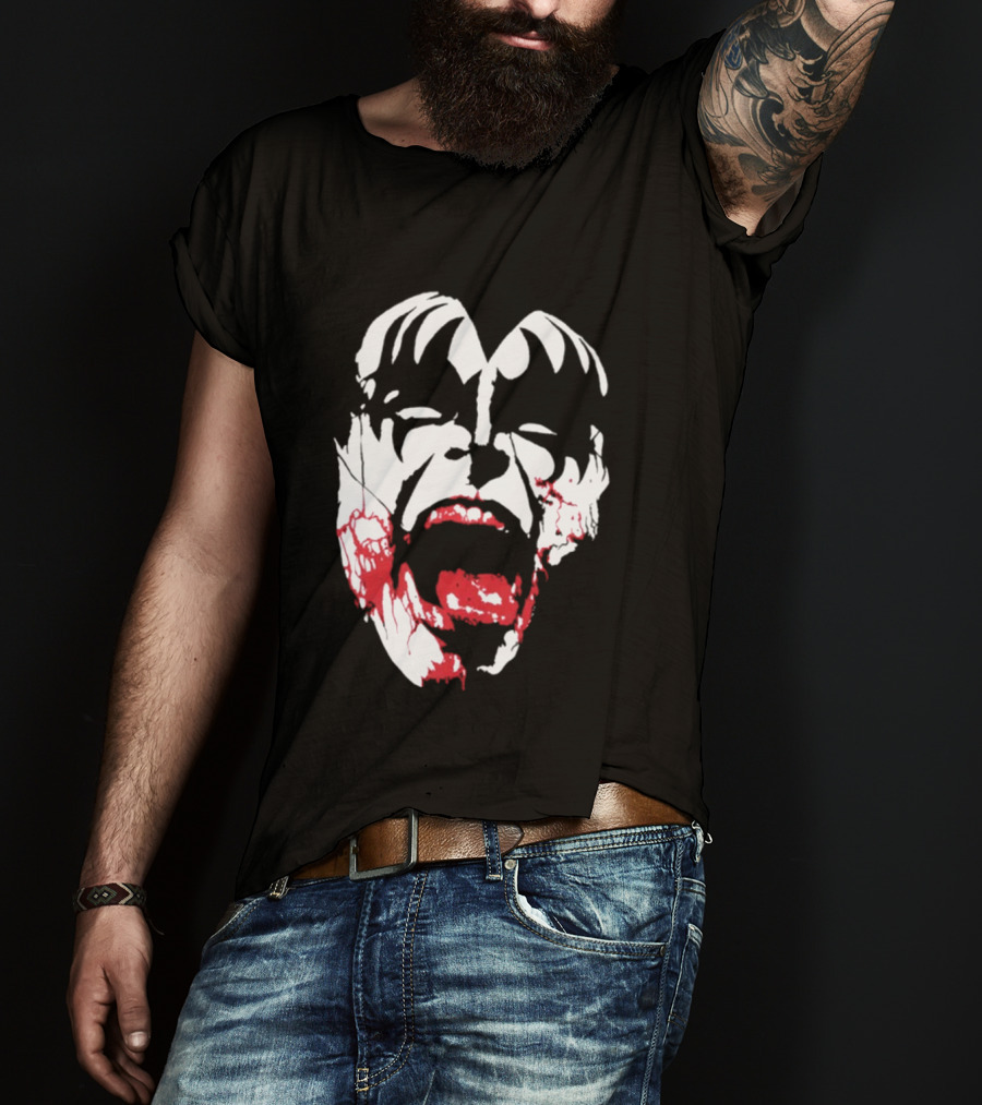 Kiss Halloween 2026 Bloody Demon Face T-Shirt
