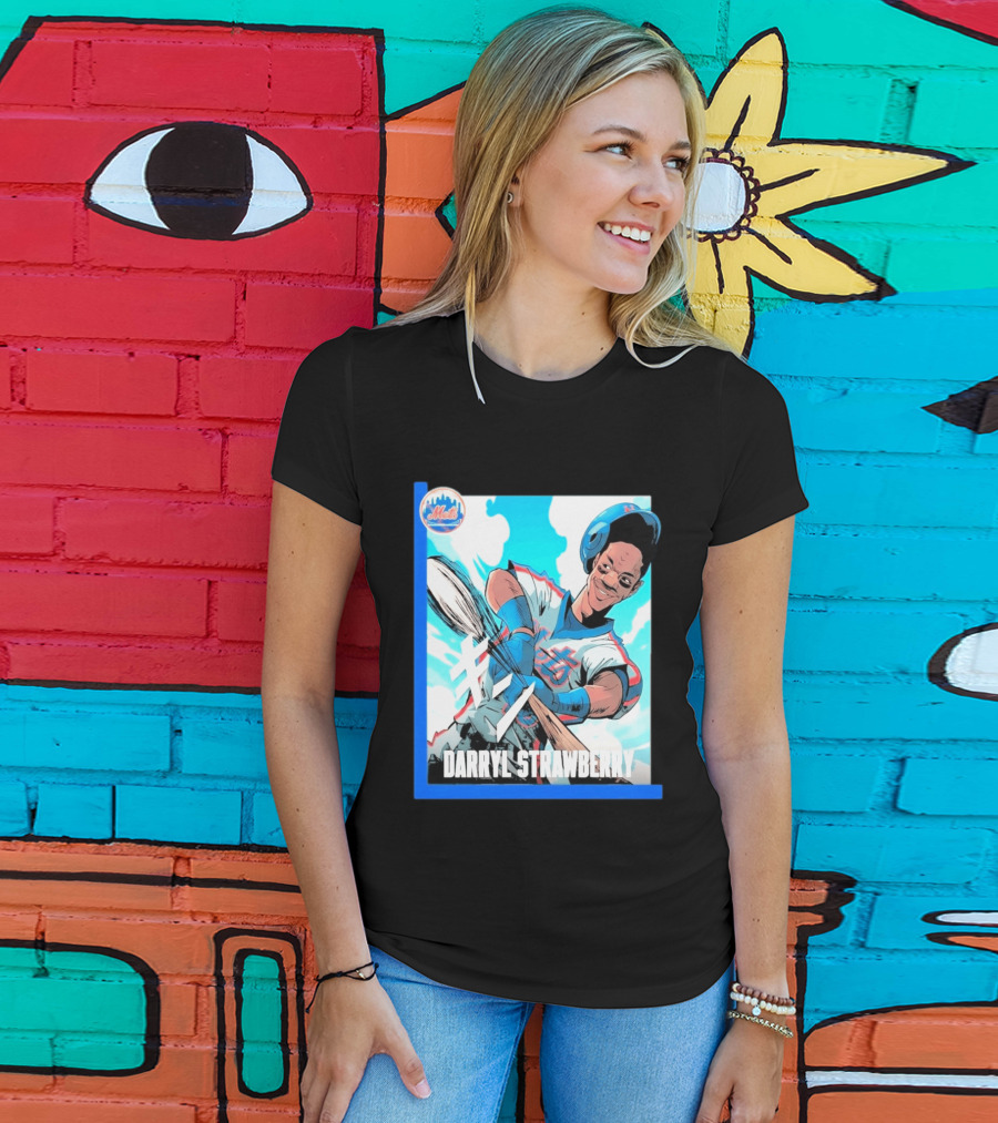 Darryl Strawberry NYC Mets Baseball Manga T-Shirt