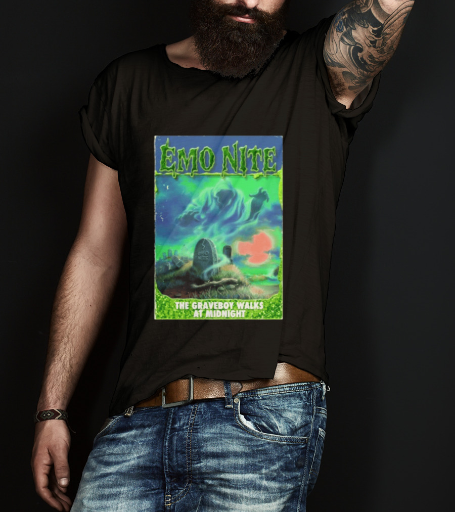 Emo Nite The Graveboy Walks At Midnight Goosebumps T-Shirt