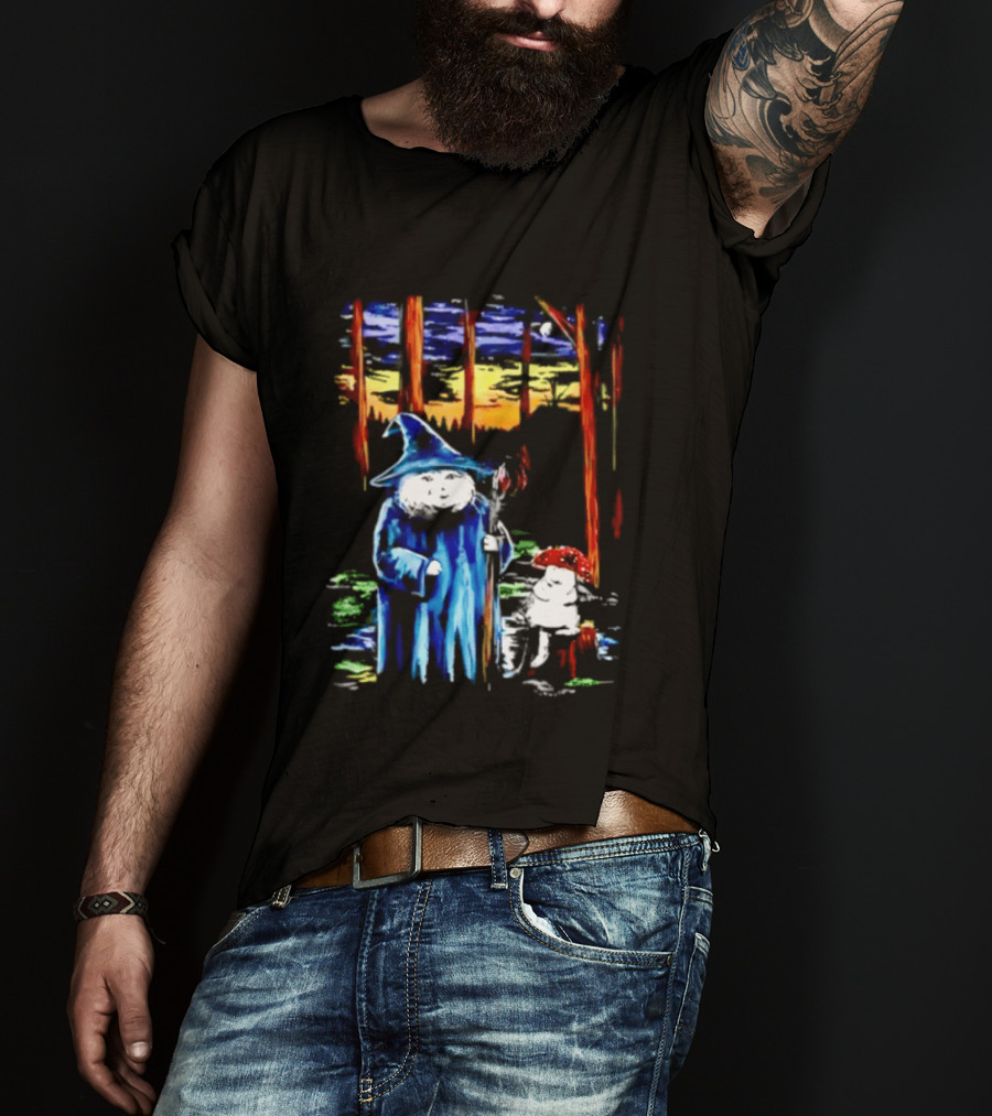 Witch Cat You Wanna Meet Up At The Bog Wizard And Mushroom T-Shirt
