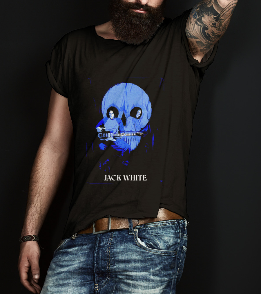 Jack White Cincinnati OH 2026 Event Live At Megacorp Pavilion September 18 Skull Guitarists T-Shirt