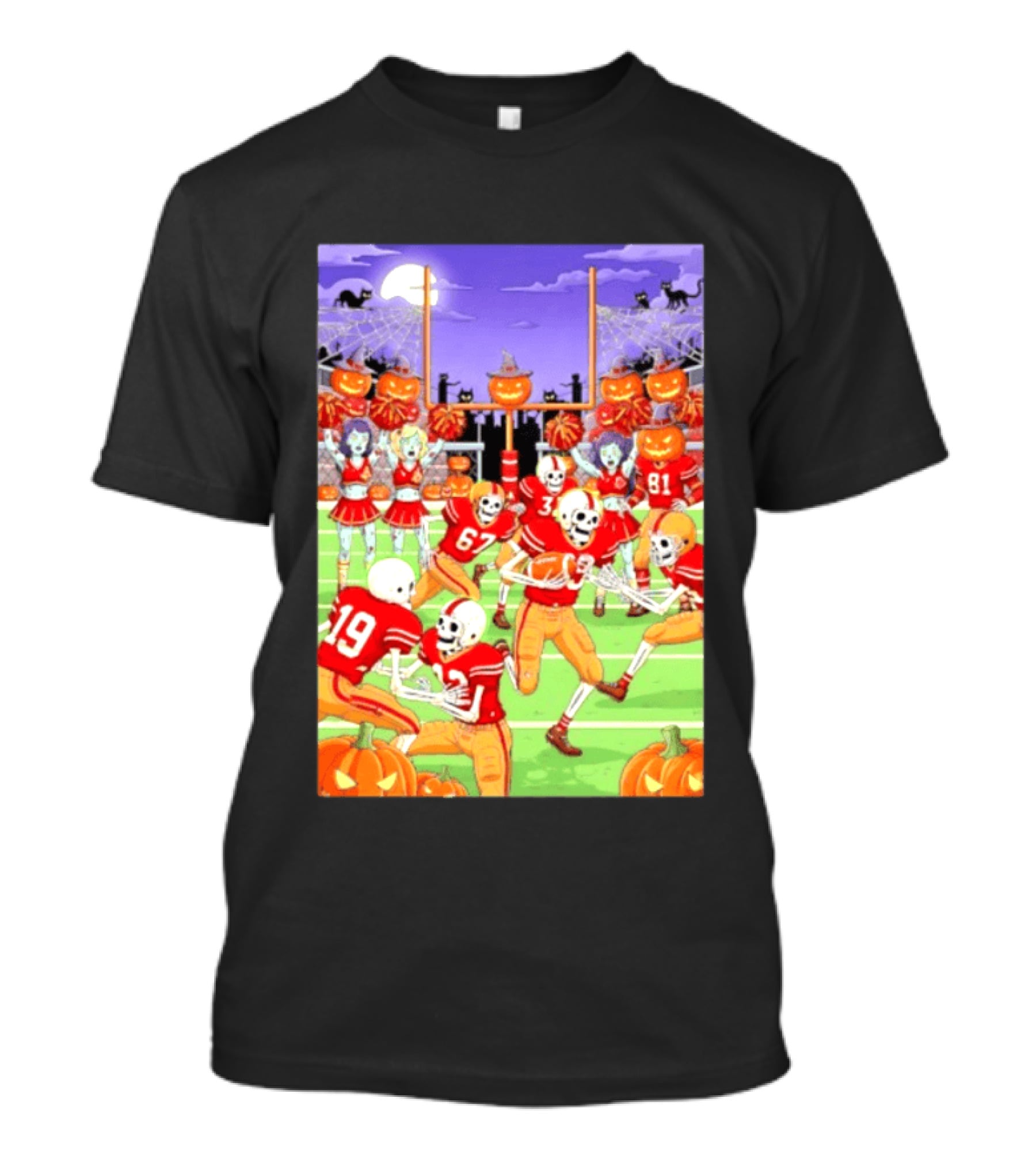 San Francisco 49ers Skeleton Zombie Halloween Football 2026 T-Shirt