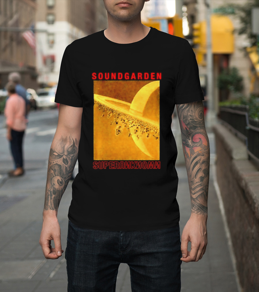 Soundgarden Superunknown Saturn Skulls Grunge Chris Cornell T-Shirt