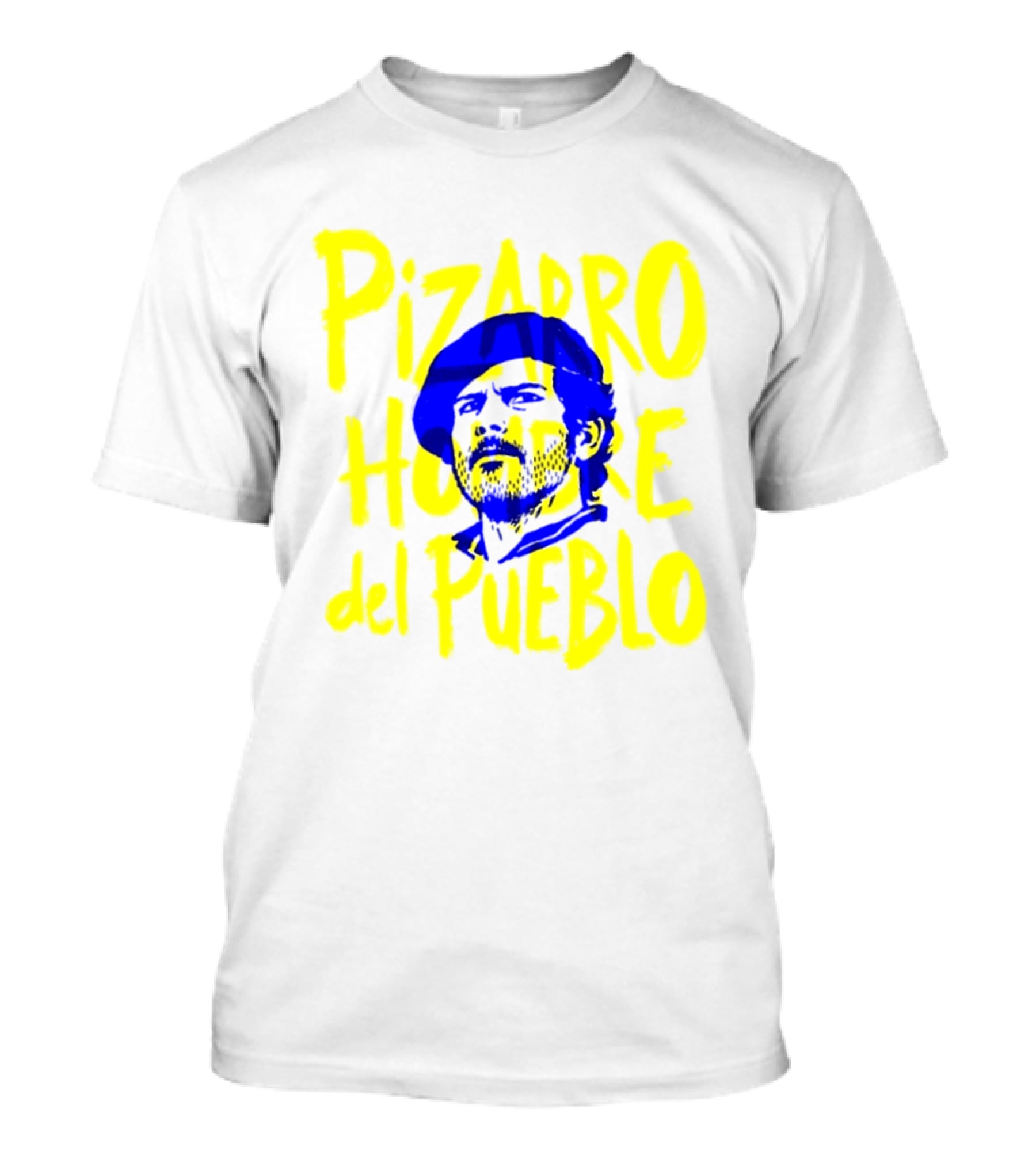 Pizarro Hombre Del Pueblo Latin American Yellow Blue T-Shirt