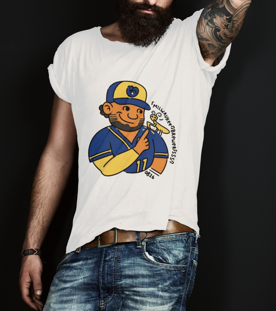 Jackson Chourio 11 Milwaukee Brewers Mantis Caricature 2026 T-Shirt
