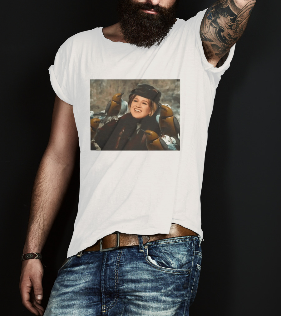 Kelly Clarkson With Birds Snow White T-Shirt