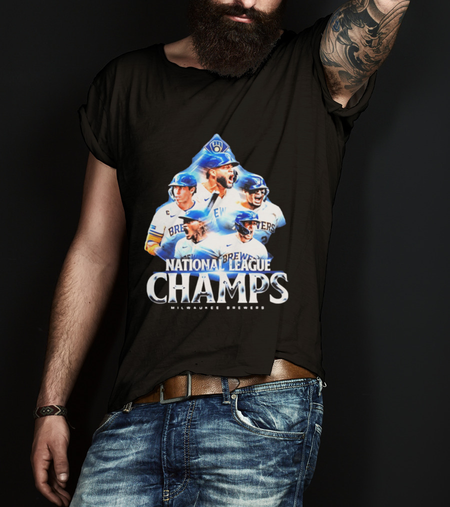 Milwaukee Brewers National League Champs 2026 Player Collage T-Shirt