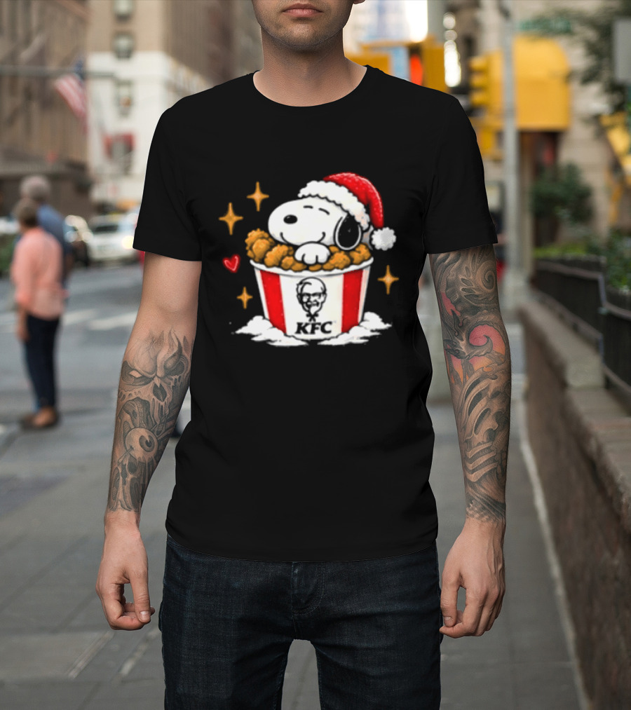 KFC Snoopy Christmas Chicken Bucket Holiday Special For Chicken Lovers T-Shirt