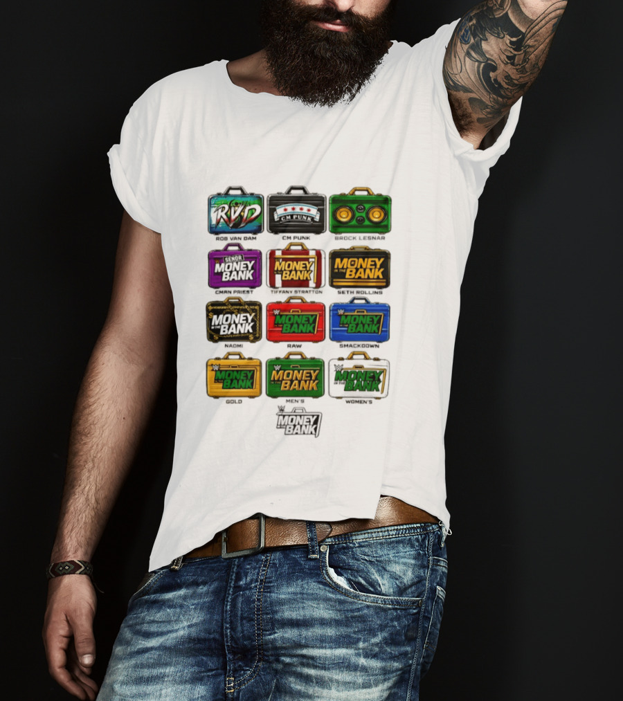 Money In The Bank Nostalgia RVD CM Punk Briefcases Collection T-Shirt