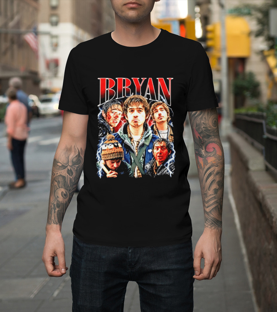 Bryan Actor Collage With Dramatic Expressions And Intense Scenes T-Shirt