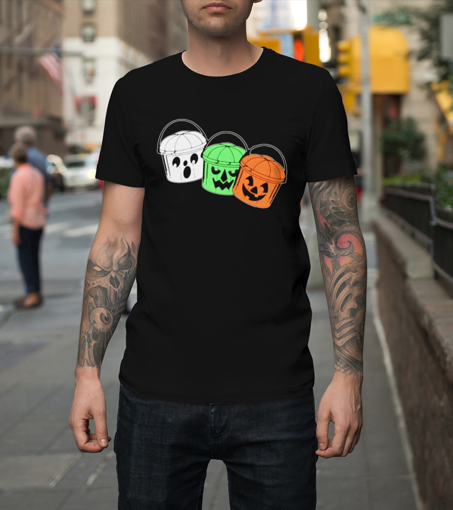 Ghost Pumpkin Candy Buckets Halloween 2026 T-Shirt
