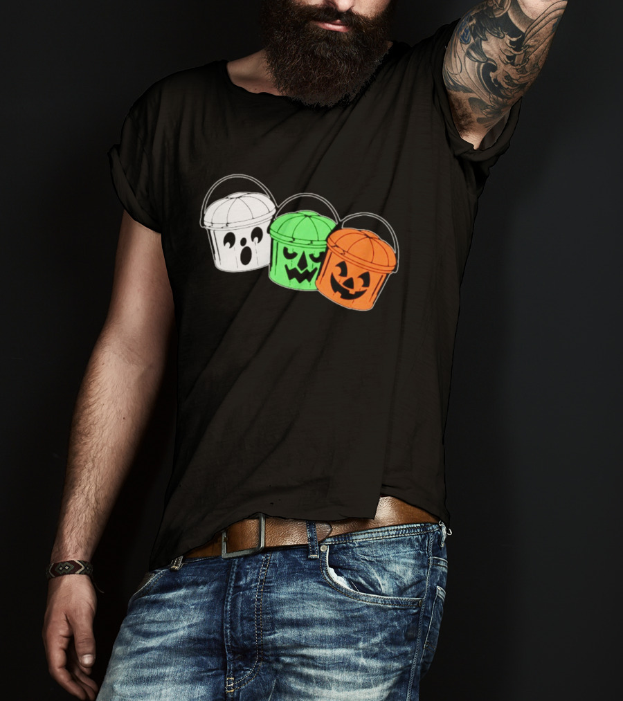 Ghost Pumpkin Candy Buckets Halloween 2026 T-Shirt