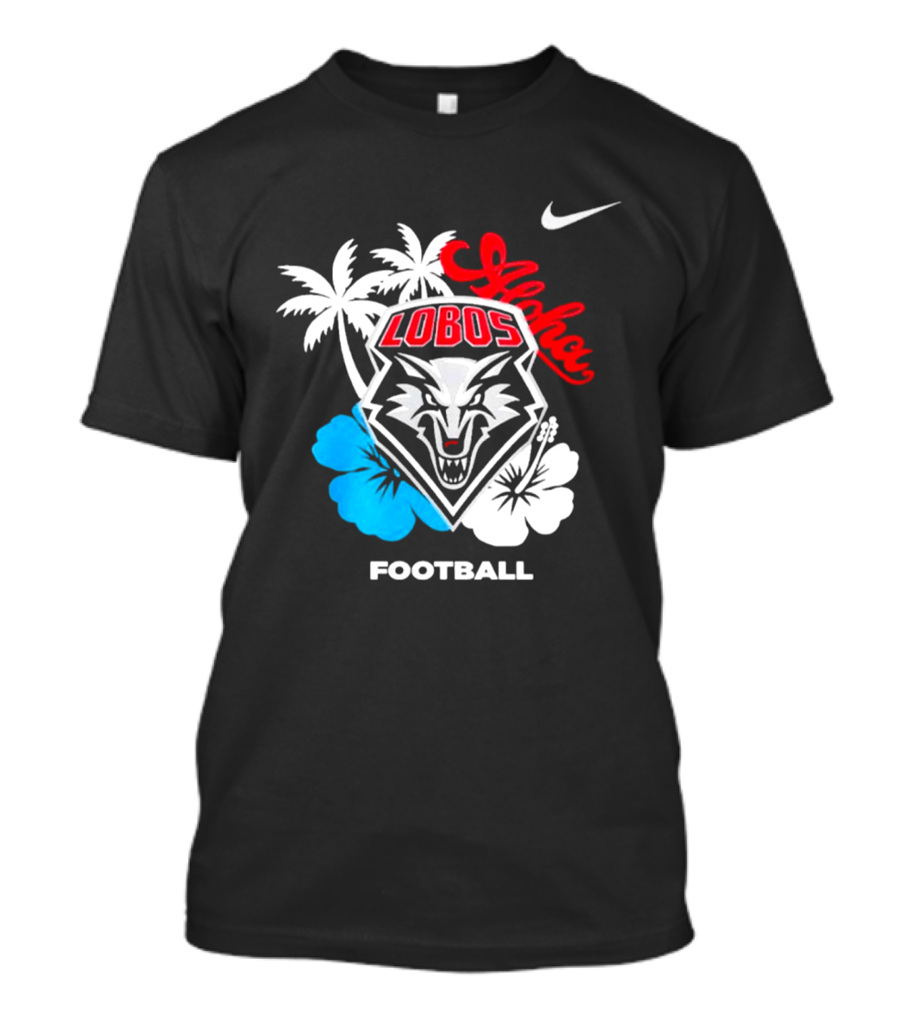 New Mexico Lobos Football Aloha 2026 Nike Tropical Palm Hibiscus T-Shirt