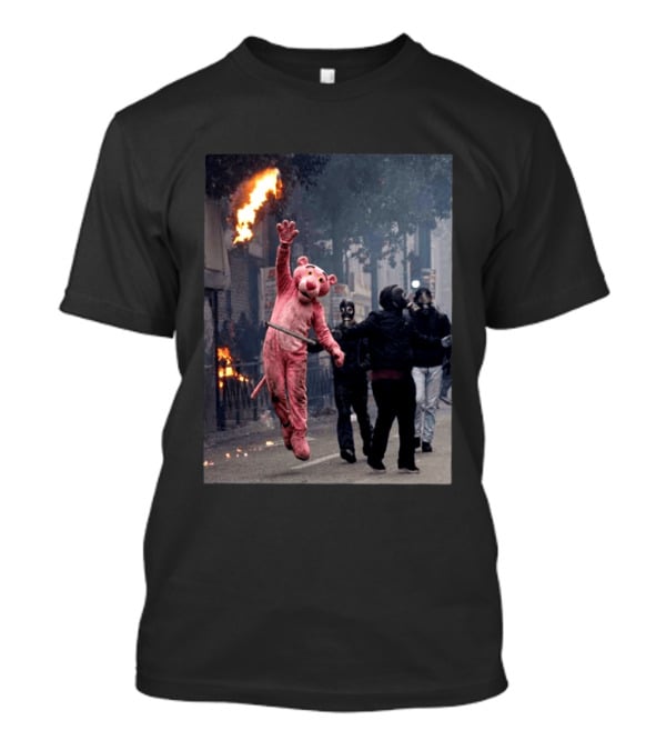 Pink Panther 2026 France Jump Amidst Protest Scene T-Shirt