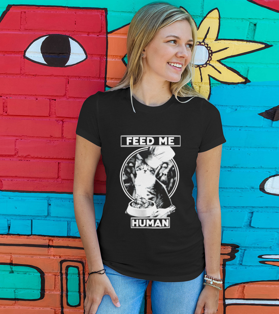 Feed Me Human Cat Chef Skarewear T-Shirt