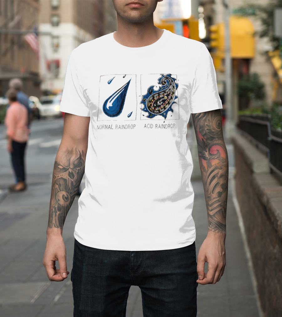 Normal Raindrop Acid Raindrop Science Humor Cartoon T-Shirt