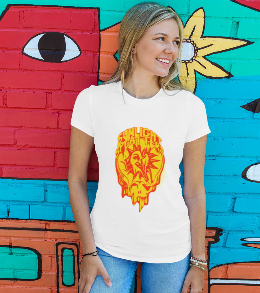 Sunlight Splatters Grateful Dead Psychedelic Skull T-Shirt