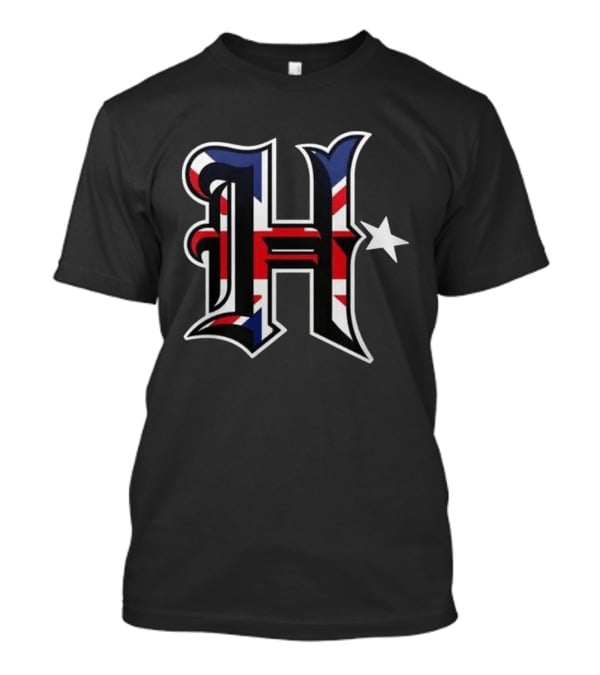 Houston Texans London 2026 Black Union Jack H T-Shirt
