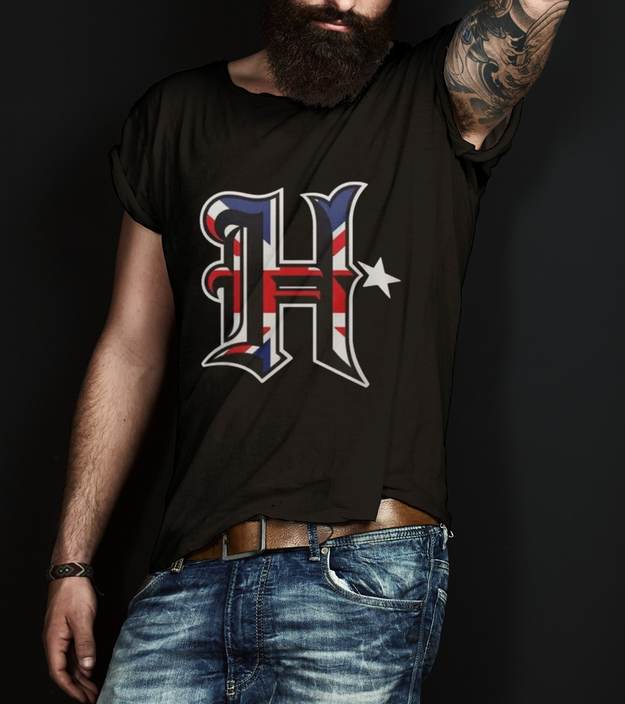 Houston Texans London 2026 Black Union Jack H T-Shirt