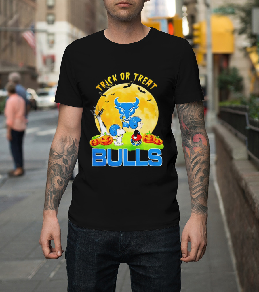 Buffalo Bulls Peanuts Halloween 2026 Trick Or Treat Abbey Road T-Shirt
