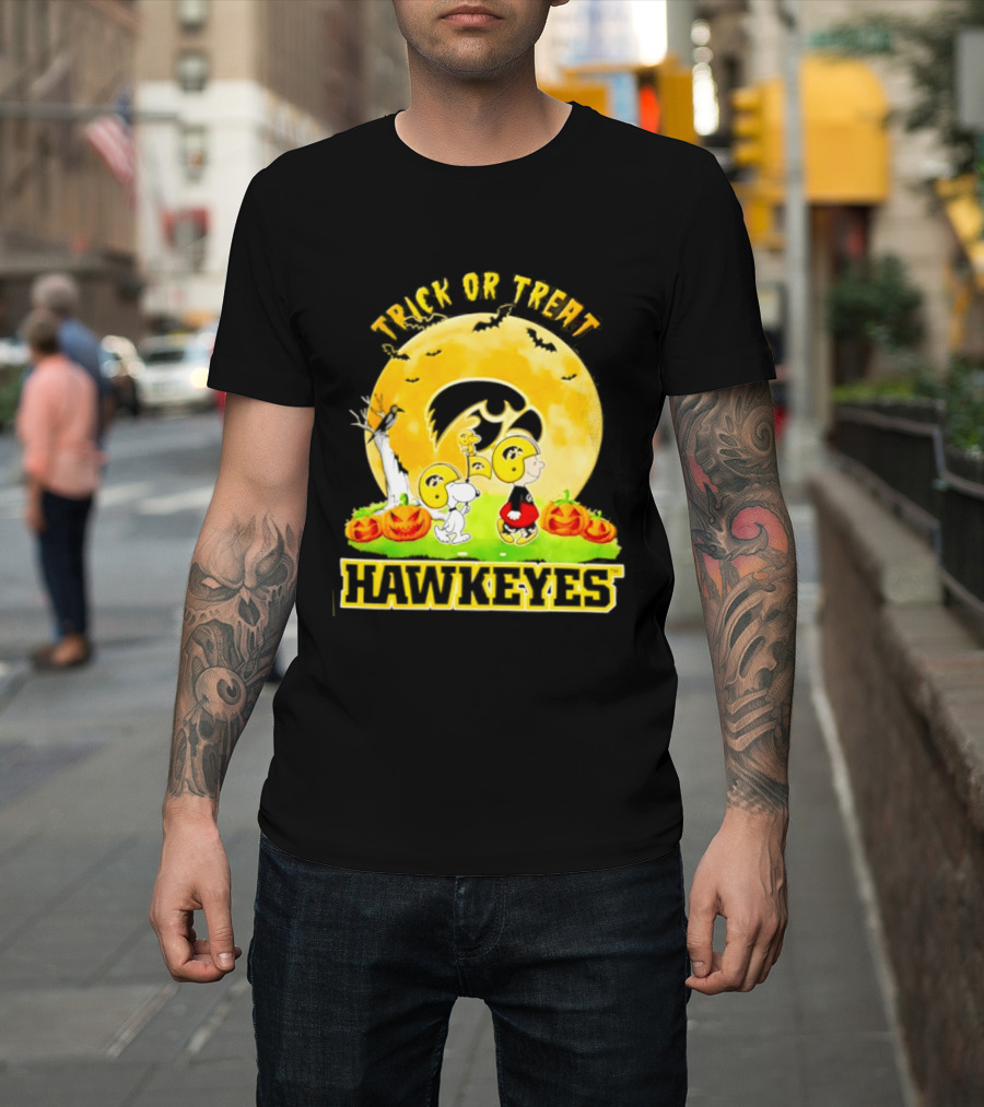 Halloween Trick Or Treat Hawkeyes Peanuts Abbey Road 2026 T-Shirt