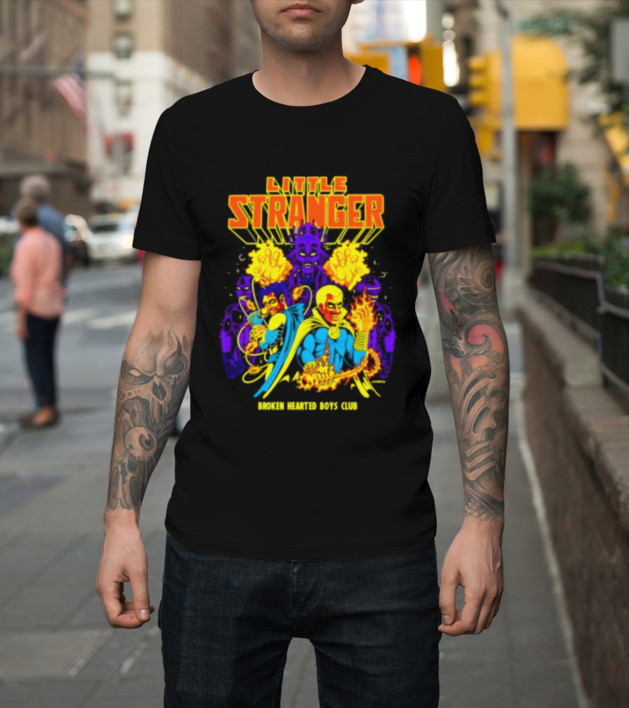 Little Stranger Broken Hearted Boys Club Comic Style Superheroes T-Shirt