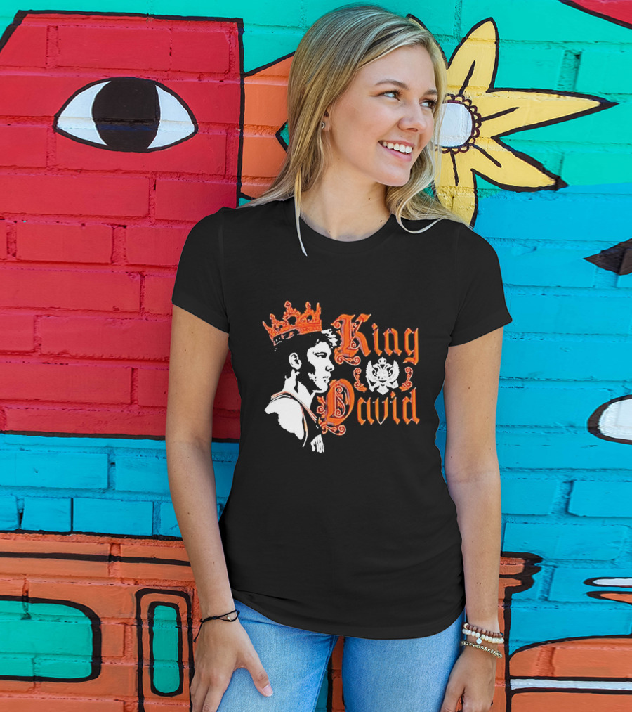Illinois Fighting Illini Mens Basketball King David Mirkovic T-Shirt
