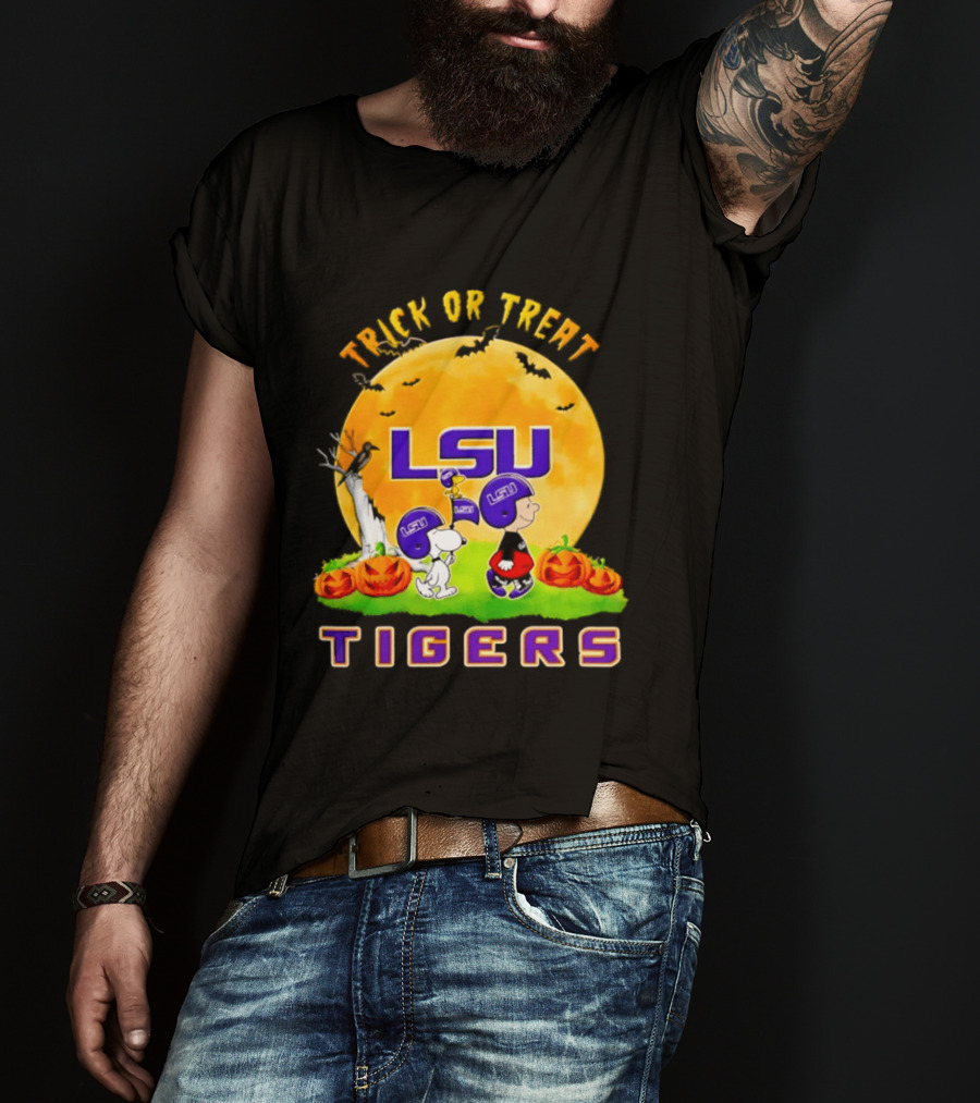 LSU Tigers Peanuts Trick Or Treat Halloween 2026 T-Shirt