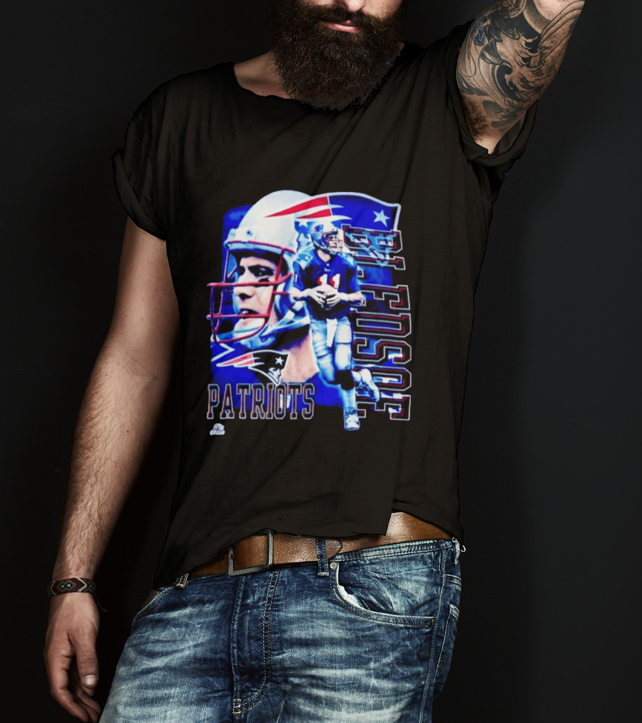 Drew Bledsoe 11 Patriots NFL Quarterback New England Football T-Shirt