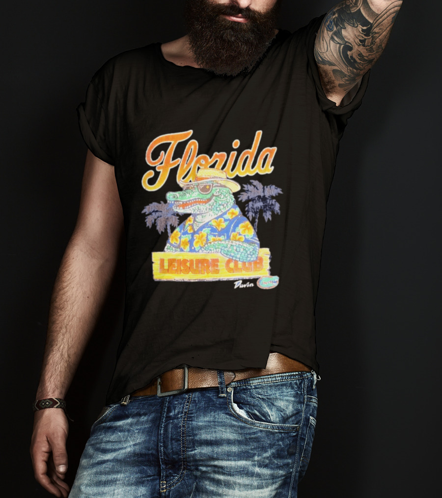 Florida Gators Leisure Club Duvin Co. Vintage Tropical Alligator T-Shirt