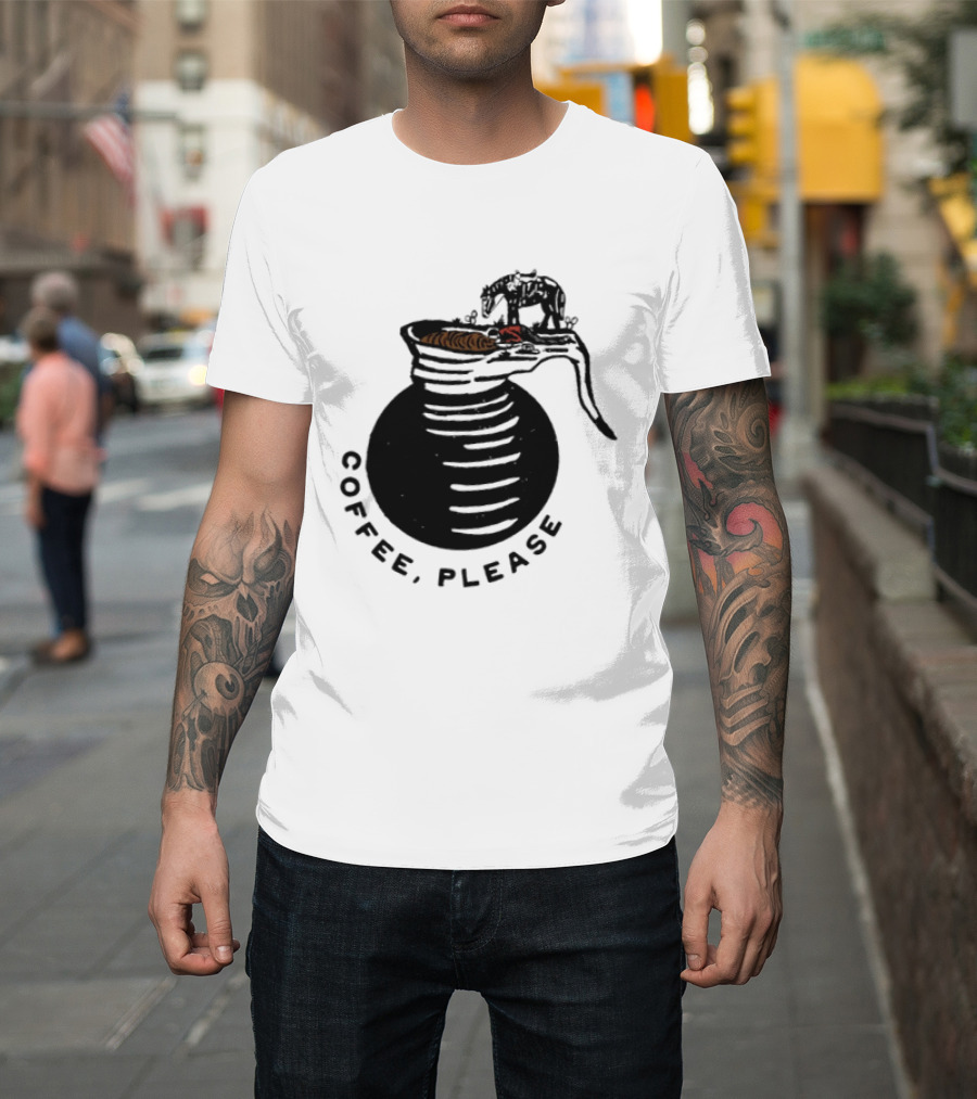 Coffee Please Cowboy And Horse Western Pot T-Shirt
