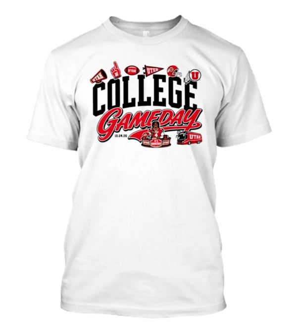 Devon Dampier Utah Utes 2026 ESPN College Gameday Week 8 Football Helmets And Cheer T-Shirt