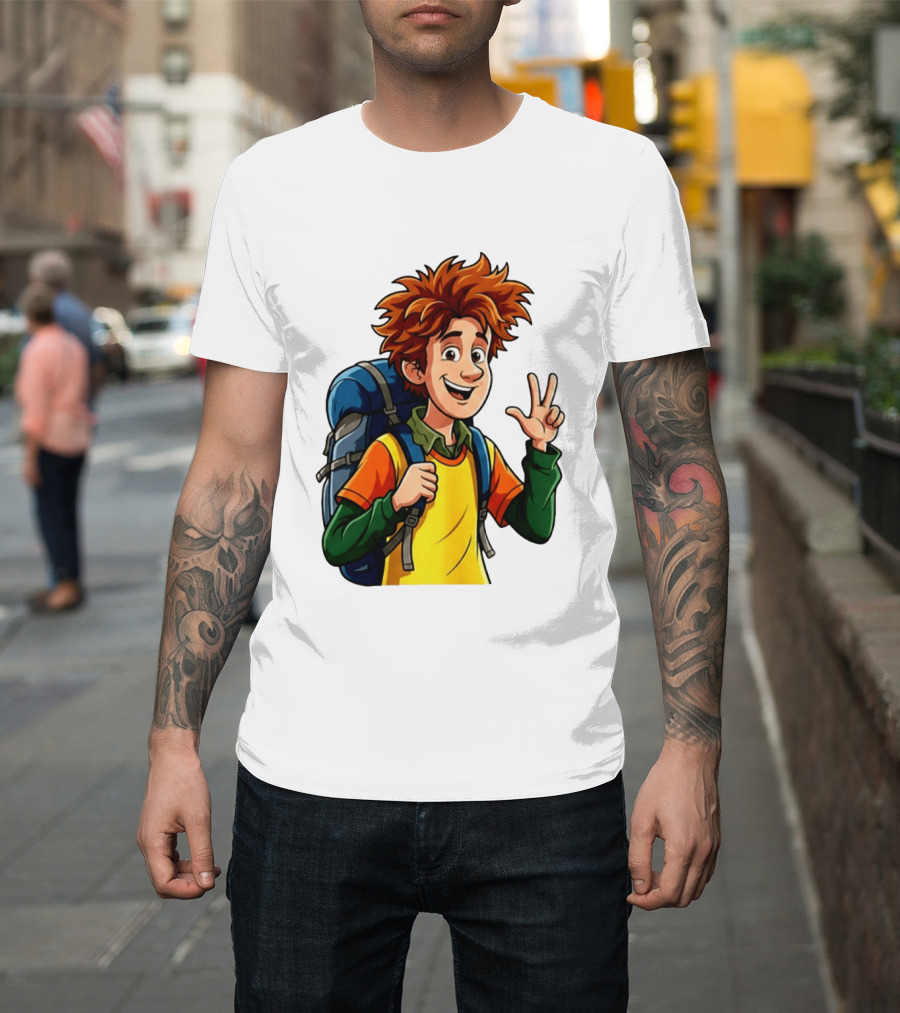 Johnny Hotel Transylvania Cartoon Character Adventure Backpack T-Shirt