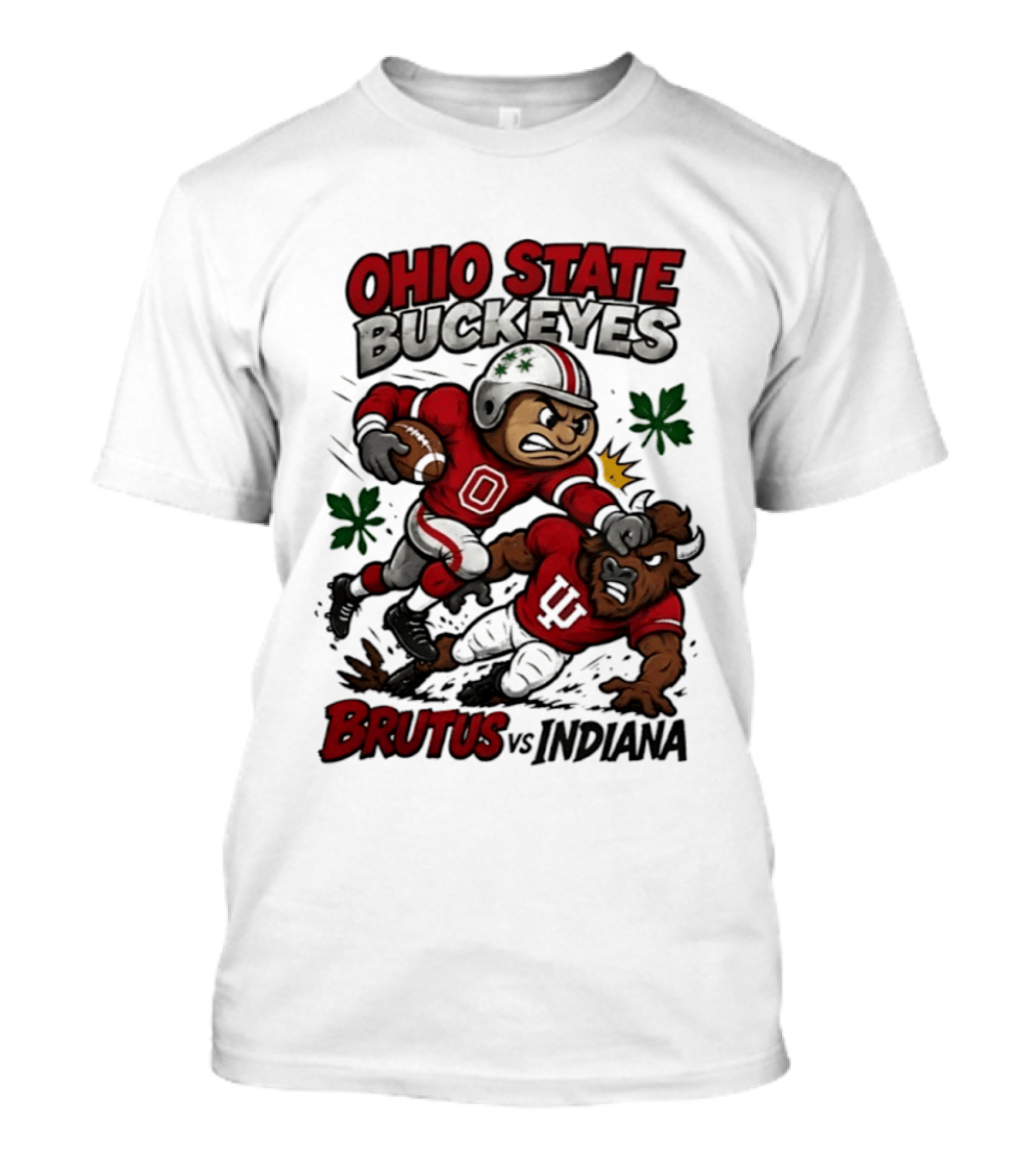 Ohio State Buckeyes Brutus Vs Indiana Hoosiers Rivals Football Showdown T-Shirt