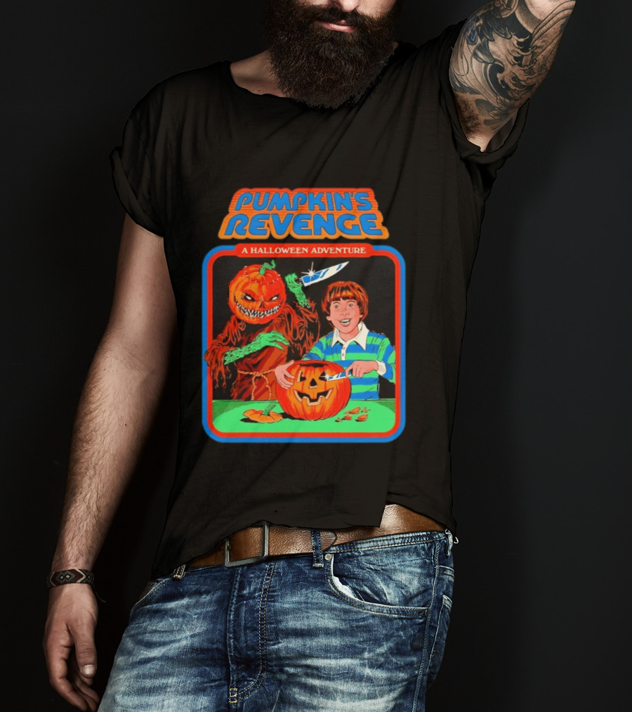 Pumpkin's Revenge A Halloween Adventure Creepy Jack O' Lantern T-Shirt