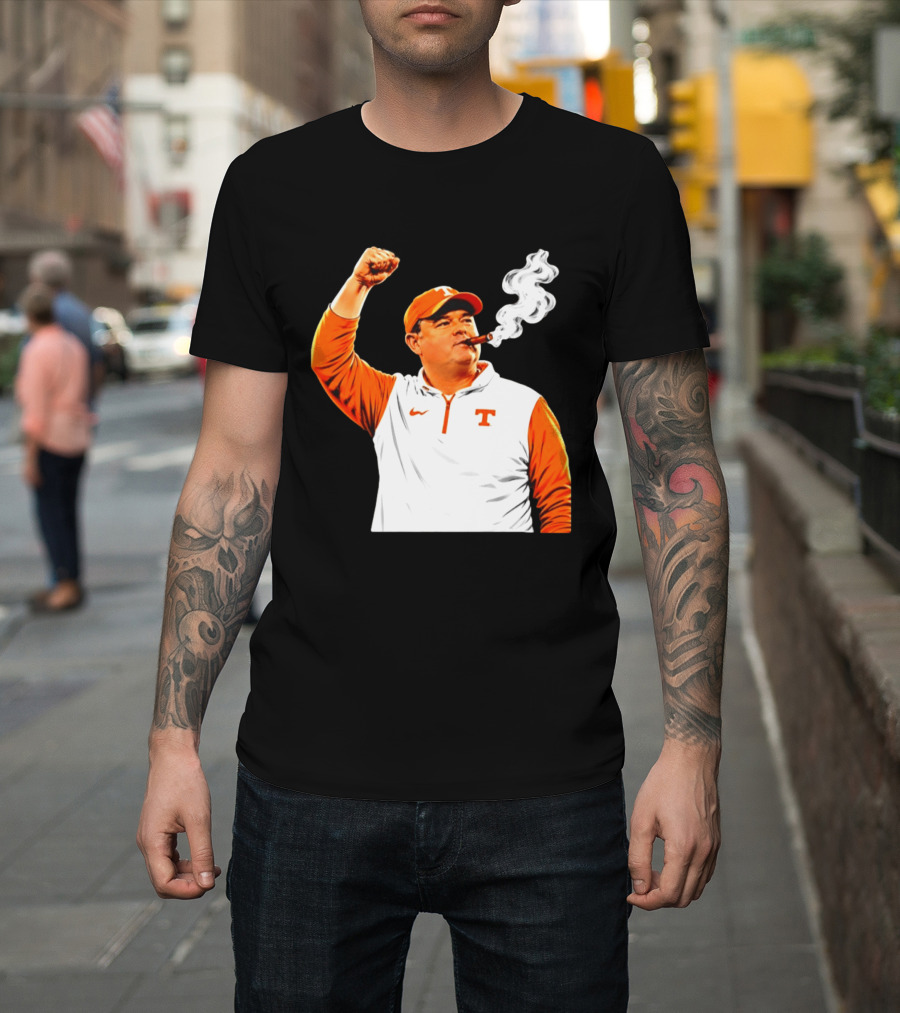 Tennessee Volunteers Josh Heupel Smoke 'Em Cigar Celebration T-Shirt