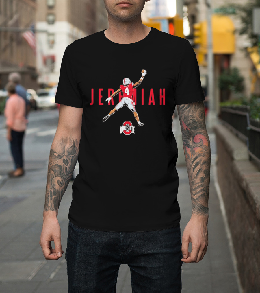 Jeremiah Smith Ohio State Buckeyes 2026 Heisman Trophy Hopes Air Sketch T-Shirt