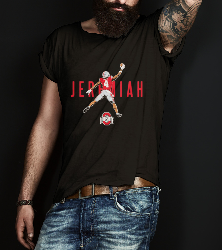 Jeremiah Smith Ohio State Buckeyes 2026 Heisman Trophy Hopes Air Sketch T-Shirt