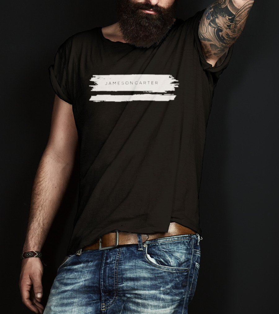 Jameson Carter Paint Stripes Clean Style Text Fashion T-Shirt