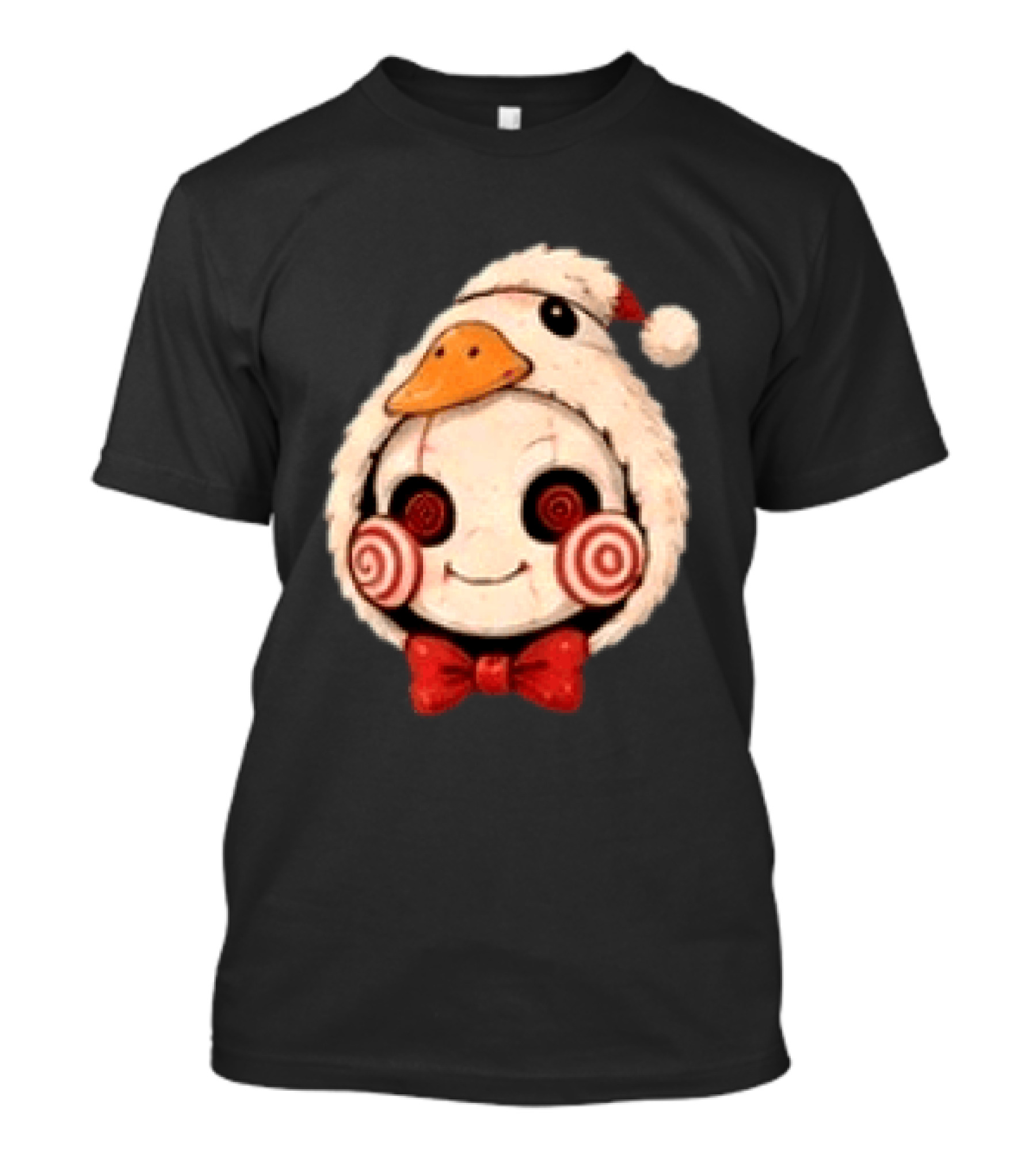 Jigsaw I Want To Play A Game With Cookies Christmas Santa Chicken Costume T-Shirt
