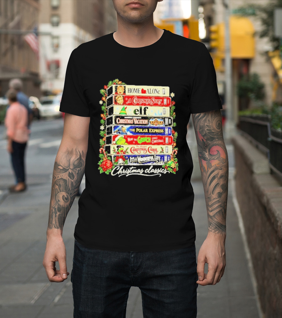 Christmas Classics Home Alone A Christmas Story Elf Christmas Vacation The Polar Express Grinch A Christmas Carol It's A Wonderful Life T-Shirt