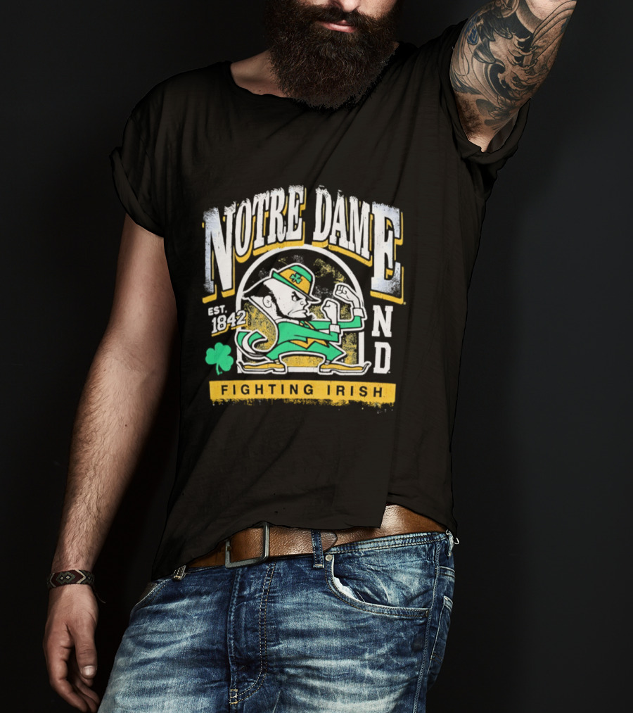 Notre Dame Fighting Irish ND Est 1842 Football T-Shirt