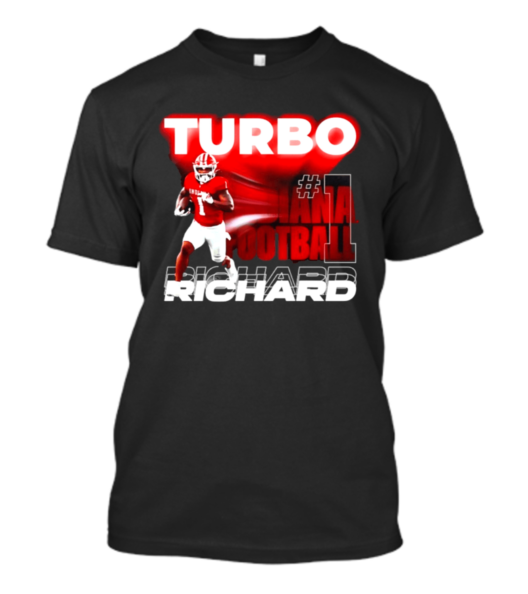 Indiana Hoosiers Turbo Richard #1 Football NCAA 2026 T-Shirt